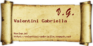 Valentini Gabriella névjegykártya